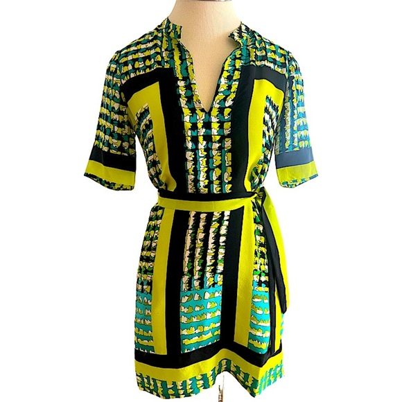 BCBGMaxAzria Dresses & Skirts - BCBG MAX AZRIA TIDE COMBO KANE SILK PRINT BLOCK DRESS